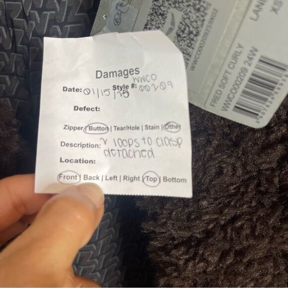 $548 Zadig & Voltaire **NWT w Small Flaw, Fred Soft Curly Sherpa Coat Brown XS - Picture 14 of 15